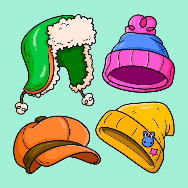 Free Vector hand drawn hat cartoon illustration