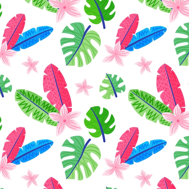 Free vector hand drawn hawaiian shirt pattern design