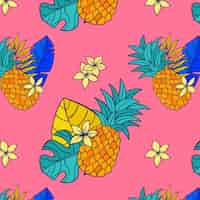 Free vector hand drawn hawaiian shirt pattern illustration