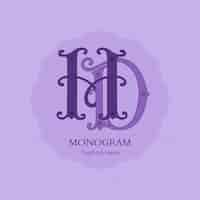 Free vector hand drawn hd monogram logo