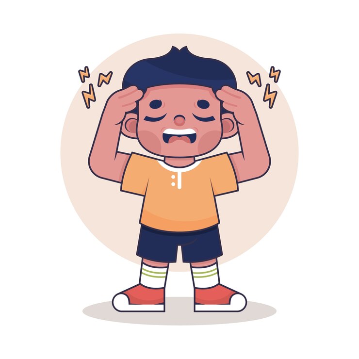 無料Vector 手描きの頭痛漫画イラスト