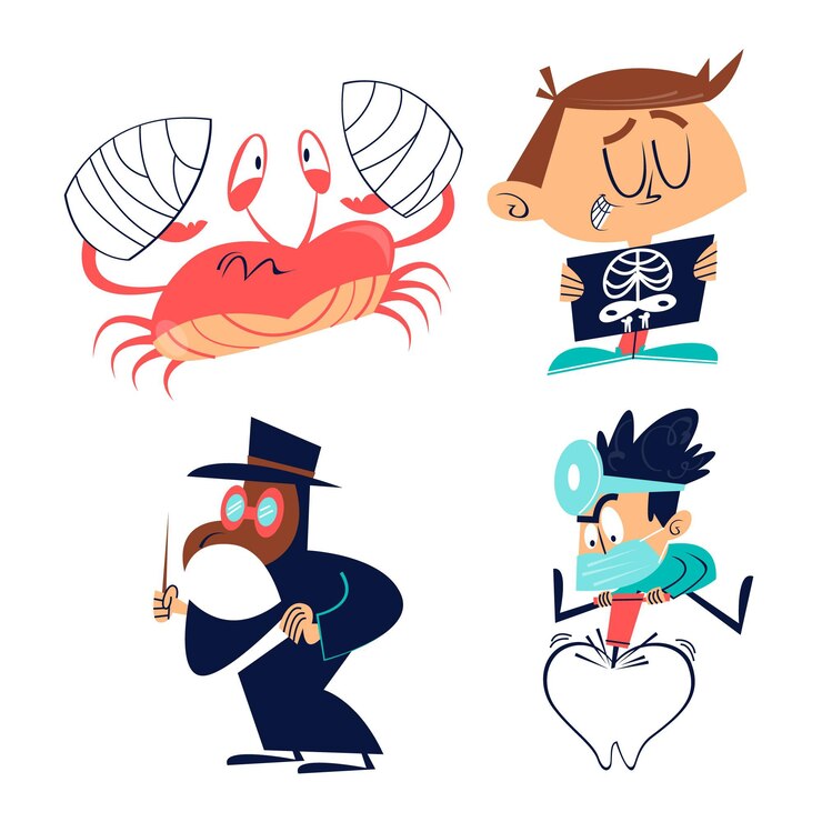 Free Vector hand drawn health care illustration set