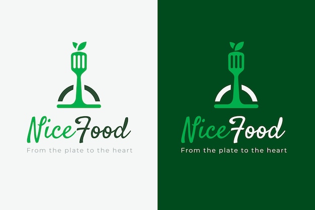 Hand drawn healthy food logo template