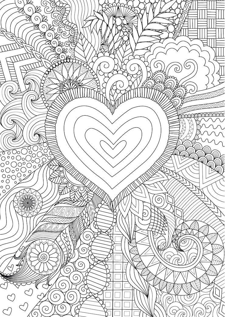 Free Vector hand drawn heart background