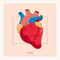 Free vector hand drawn heart drawing illustration