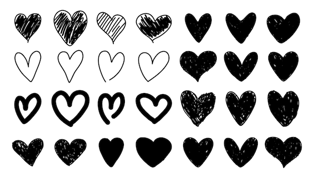 Heart shape symbol love black Royalty Free Vector Image