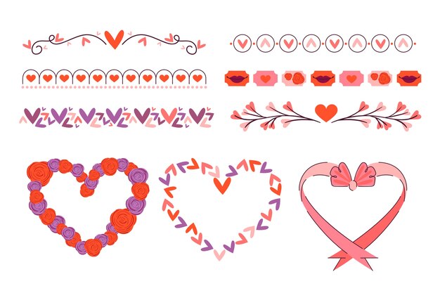 Valentines day decoration and washi tapes Vector Image