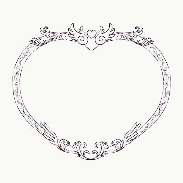 Free vector hand drawn hearts border and frame