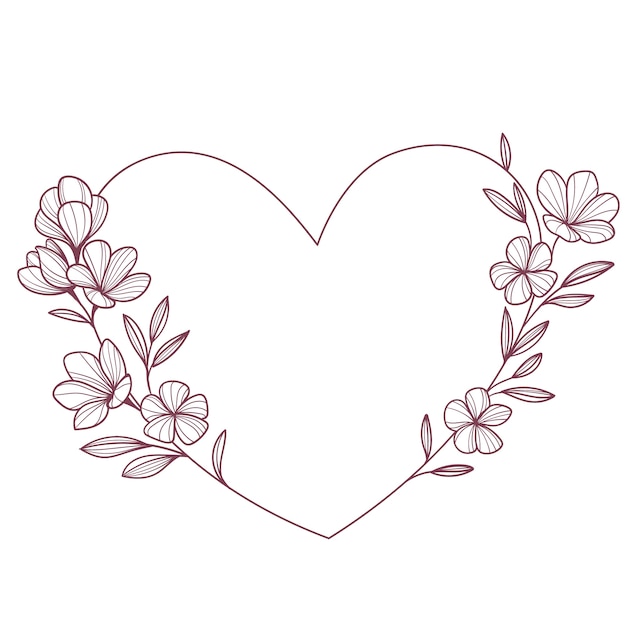 Free vector hand drawn hearts border and frame