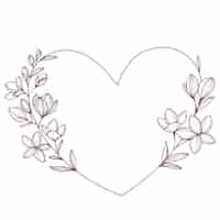 Free vector hand drawn hearts border and frame