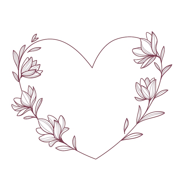 Free vector hand drawn hearts border and frame