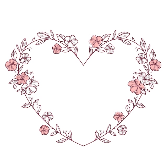 Free vector hand drawn hearts border and frame