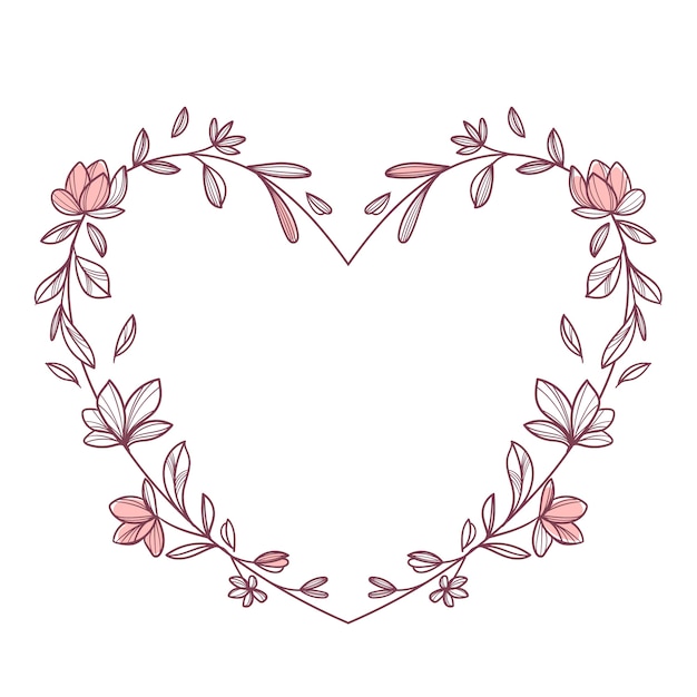 Free vector hand drawn hearts border and frame