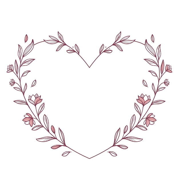 Hand drawn hearts border and frame – Free Vector Download