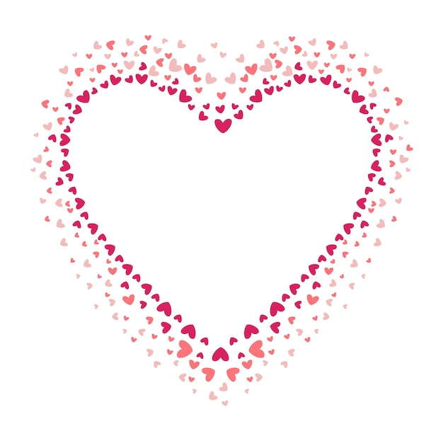 Hand Drawn Hearts Border and Frame Free Vector Download