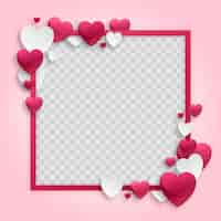Free vector hand drawn hearts border and frame