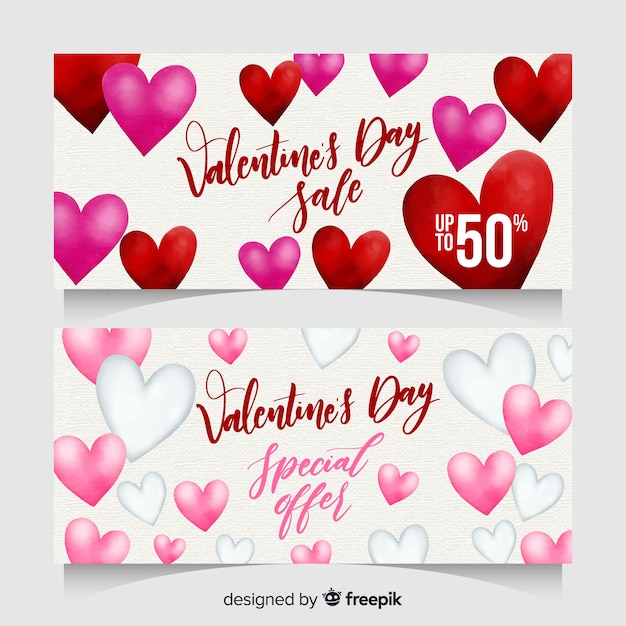 Hand drawn hearts valentine sale