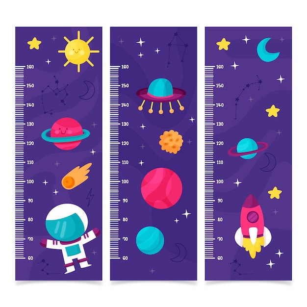 Free vector hand drawn height meters collection illustrated