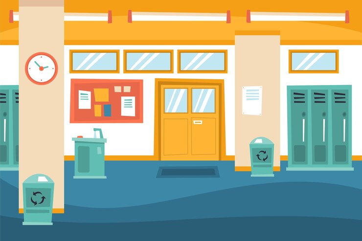 Free Vector hand drawn high school background