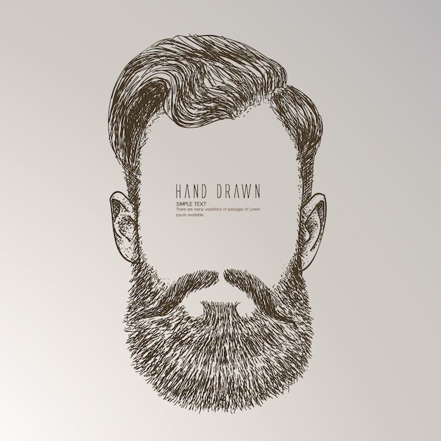 Free vector hand drawn hipster man