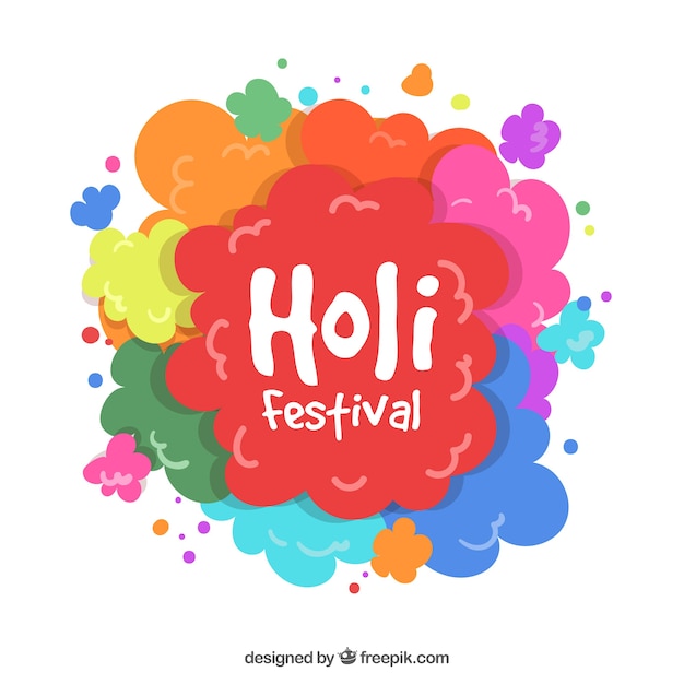 Free vector hand drawn holi festival background