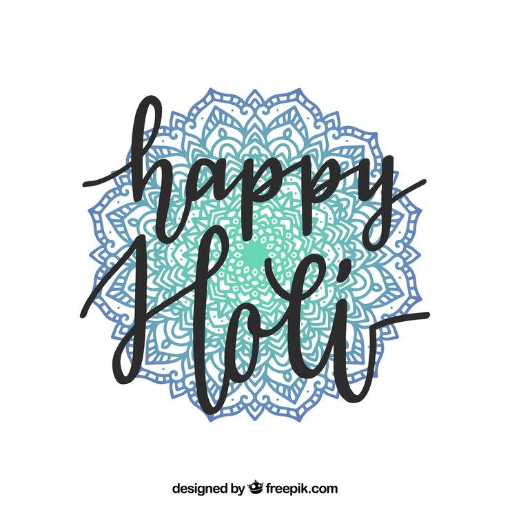 무료 Vector 손으로 그린 holi 축제 배경