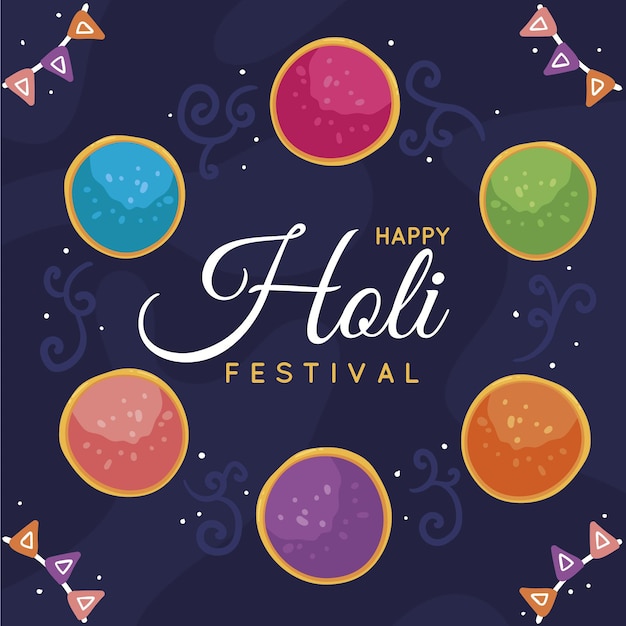 Festival di holi disegnato a mano