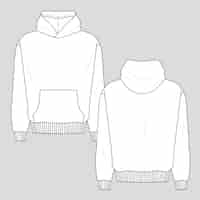 Free vector hand drawn hoodie outline illustration