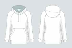 Free vector hand drawn hoodie outline illustration