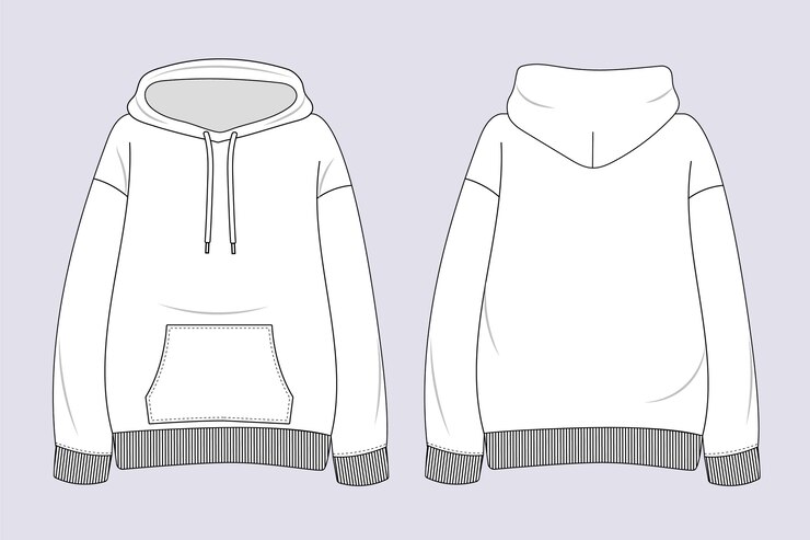 Free Vector hand drawn hoodie outline illustration