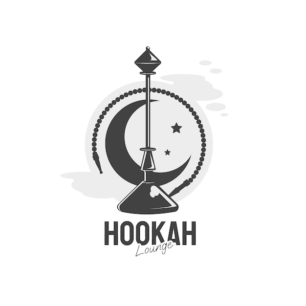 Free vector hand drawn hookah logo design