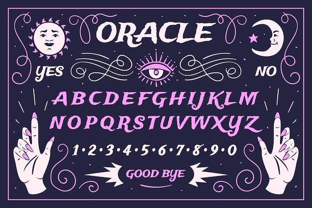 Free vector hand drawn horror ouija board illustration