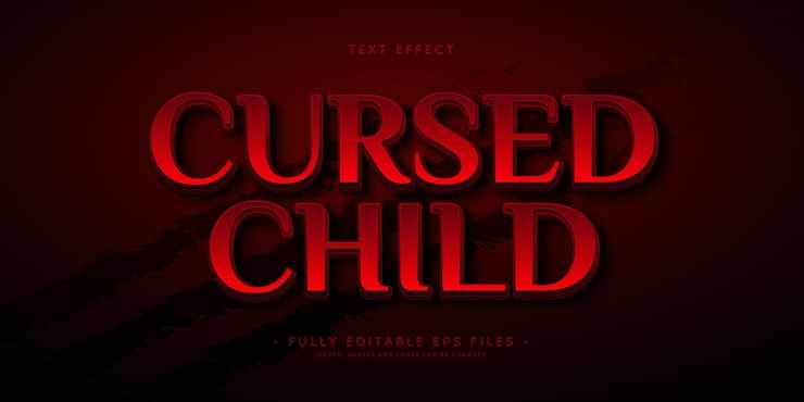 Free Vector hand drawn horror text effect design