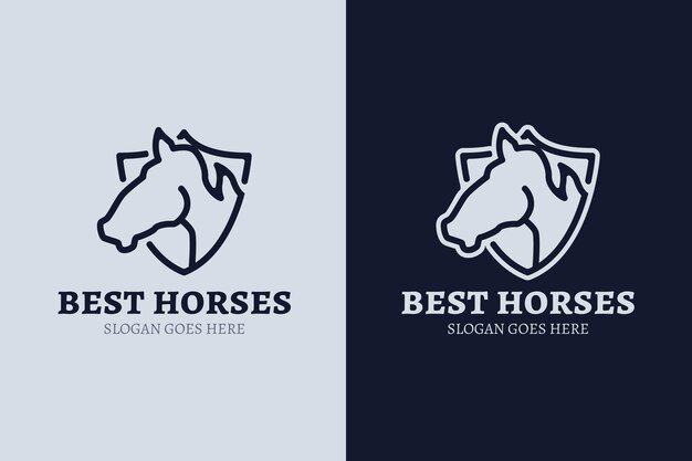 Hand drawn horse logo design