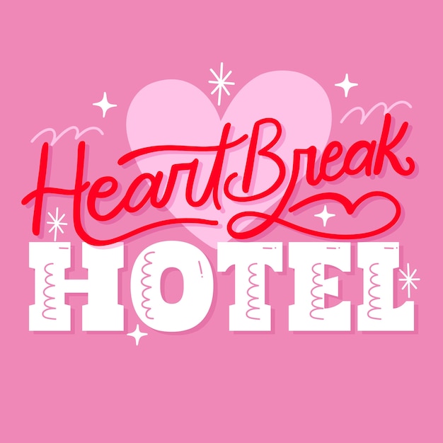 Free vector hand drawn hot pink text illustration