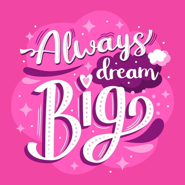 Free vector hand drawn hot pink text illustration