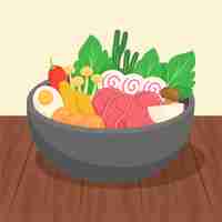 Free vector hand drawn hot pot illustration