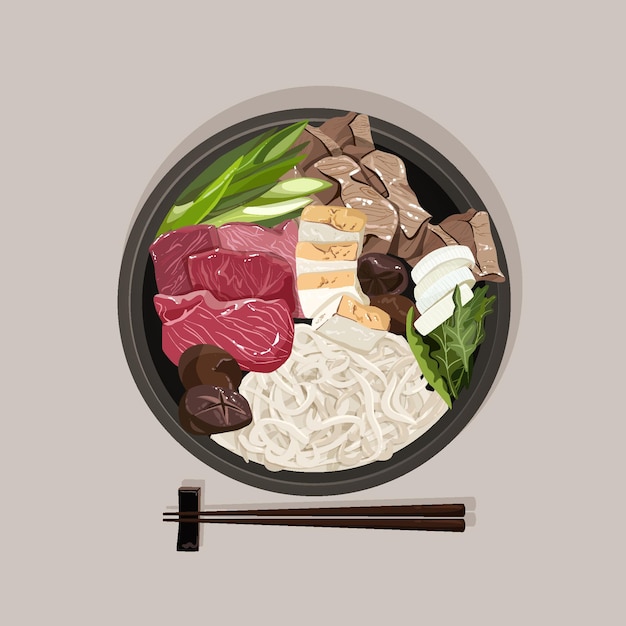 Hand drawn hot pot