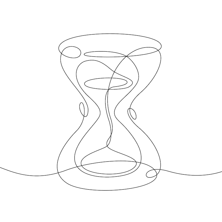 Free Vector hand drawn hourglass drawing illustration