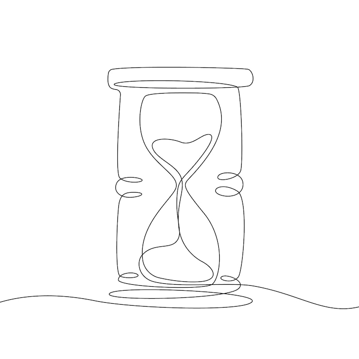 Free Vector hand drawn hourglass drawing illustration