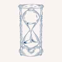 Free vector hand drawn hourglass drawing illustration