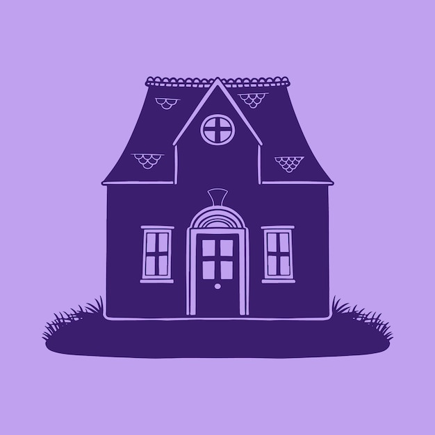 Free vector hand drawn house silhouette