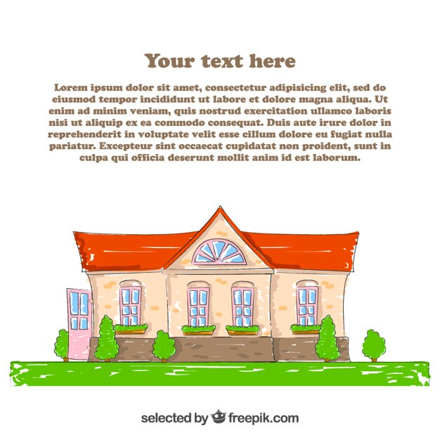 Hand drawn house template