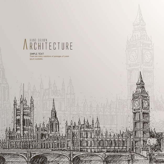 Free vector hand drawn houses of parliament