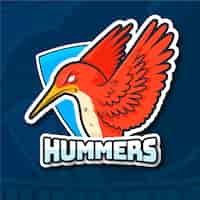 Free vector hand drawn hummingbird logo