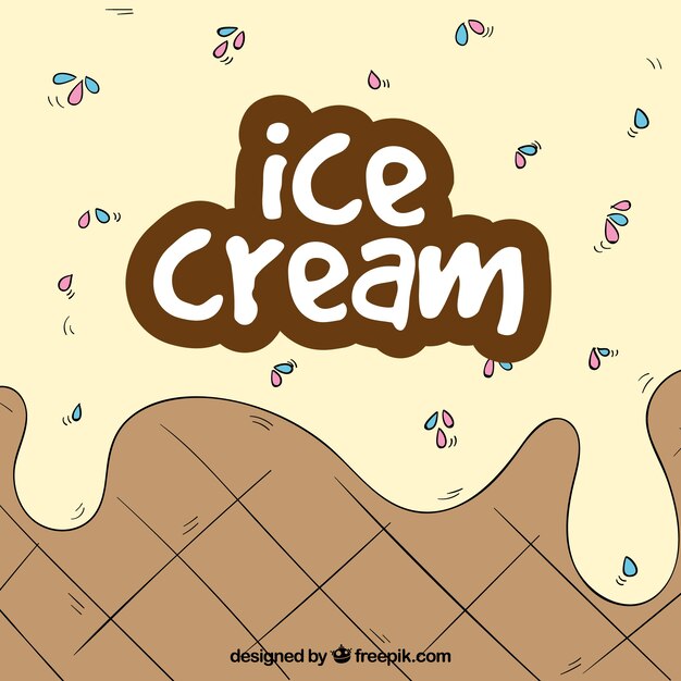 Hand drawn ice cream background