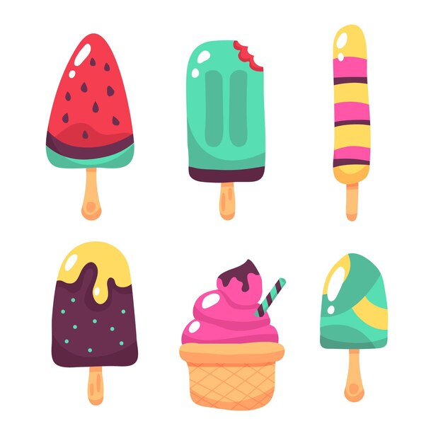 Hand drawn ice cream collection