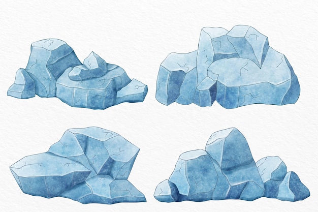 Hand drawn iceberg collection