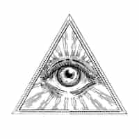 Free vector hand drawn  illuminati illustration