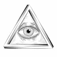 Free vector hand drawn  illuminati illustration